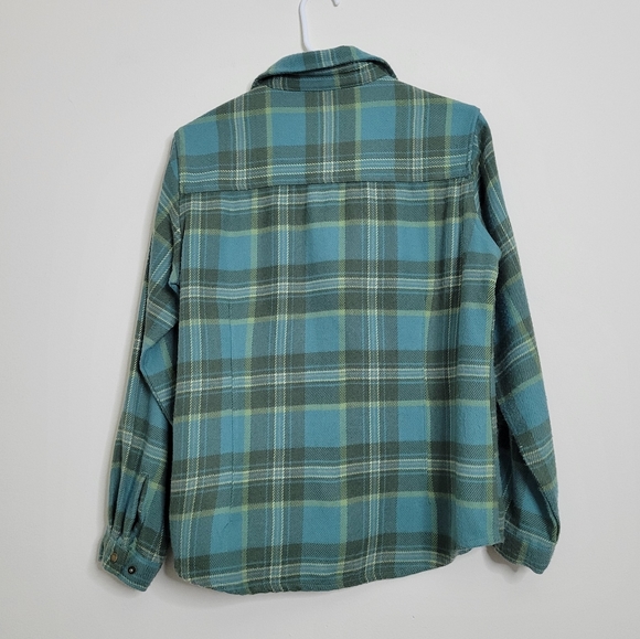 Woolrich Women's Plaid Shirt Petite Medium Agate Green - Picture 2 of 5